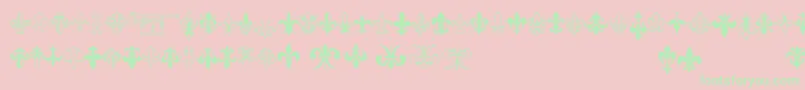 Thefrench Font – Green Fonts on Pink Background