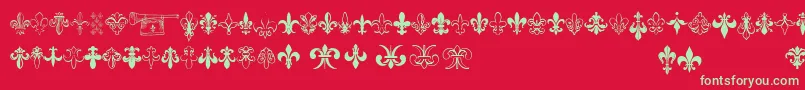 Thefrench Font – Green Fonts on Red Background