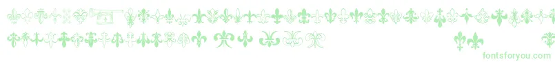 Thefrench-Schriftart – Grüne Schriften auf weißem Hintergrund