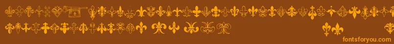 Шрифт Thefrench – оранжевые шрифты на коричневом фоне