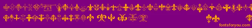 Thefrench Font – Orange Fonts on Purple Background