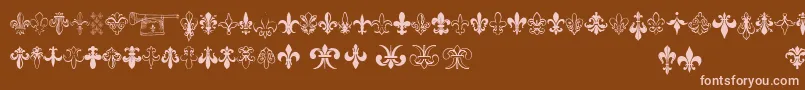 Thefrench-fontti – vaaleanpunaiset fontit ruskealla taustalla