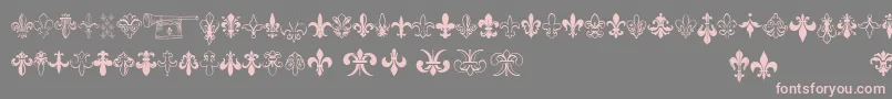 Thefrench-fontti – vaaleanpunaiset fontit harmaalla taustalla