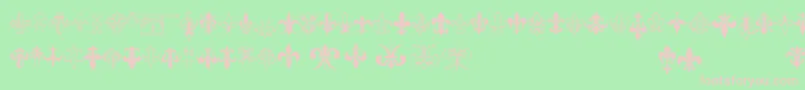Thefrench-fontti – vaaleanpunaiset fontit vihreällä taustalla