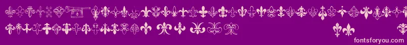 Thefrench-fontti – vaaleanpunaiset fontit violetilla taustalla