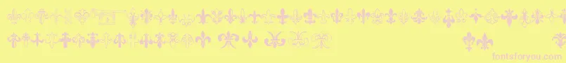 Thefrench Font – Pink Fonts on Yellow Background