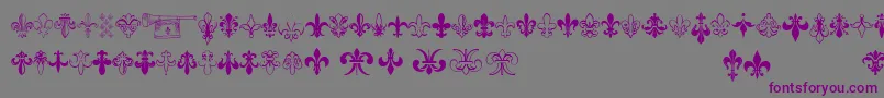 Thefrench-fontti – violetit fontit harmaalla taustalla