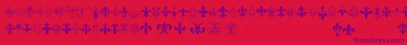 Thefrench Font – Purple Fonts on Red Background