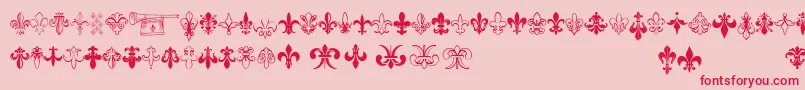 Thefrench-fontti – punaiset fontit vaaleanpunaisella taustalla