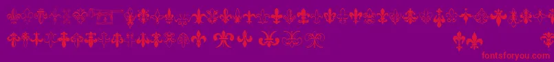 フォントThefrench – 紫の背景に赤い文字