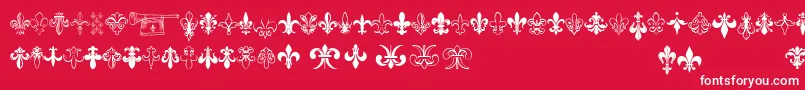 Thefrench-fontti – valkoiset fontit punaisella taustalla