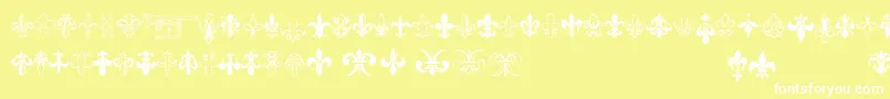 Czcionka Thefrench – białe czcionki na żółtym tle