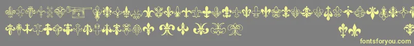 Thefrench-fontti – keltaiset fontit harmaalla taustalla