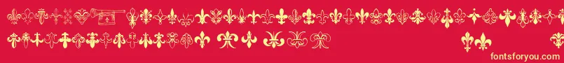 Thefrench Font – Yellow Fonts on Red Background