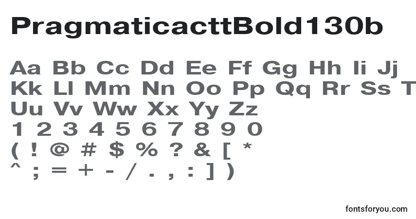 Schriftart PragmaticacttBold130b – Alphabet, Zahlen, spezielle Symbole