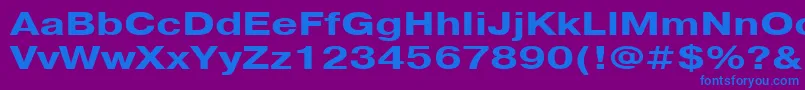 PragmaticacttBold130b Font – Blue Fonts on Purple Background