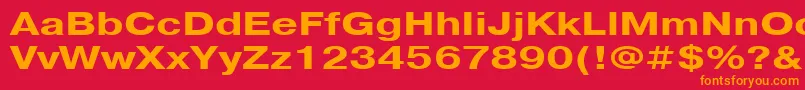 PragmaticacttBold130b Font – Orange Fonts on Red Background