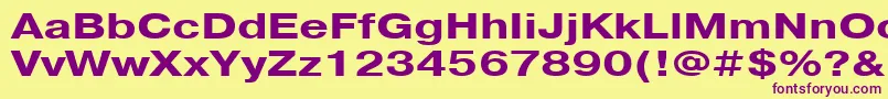 PragmaticacttBold130b Font – Purple Fonts on Yellow Background