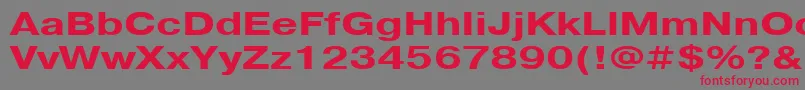 Шрифт PragmaticacttBold130b – красные шрифты на сером фоне