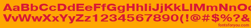PragmaticacttBold130b Font – Red Fonts on Orange Background