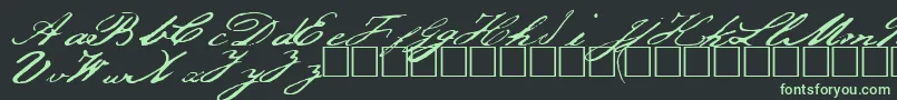 Шрифт Jefferson – зелёные шрифты на чёрном фоне