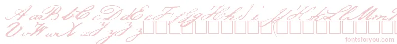 Jefferson-Schriftart – Rosa Schriften auf weißem Hintergrund