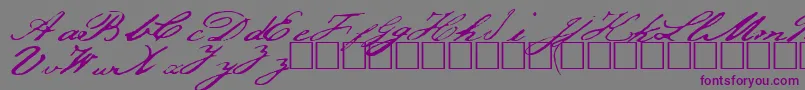 Jefferson Font – Purple Fonts on Gray Background