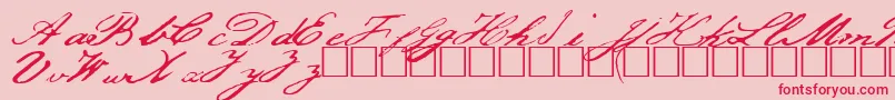 Jefferson Font – Red Fonts on Pink Background