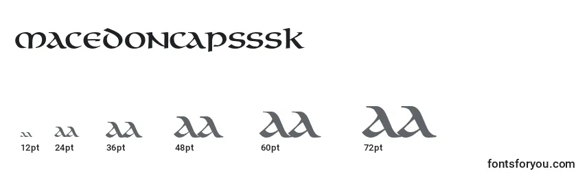 Размеры шрифта Macedoncapsssk