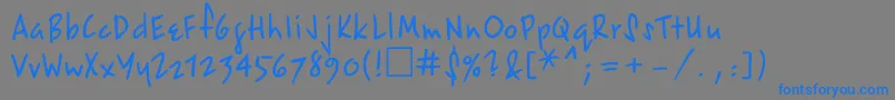 EpsiloncttNormal Font – Blue Fonts on Gray Background