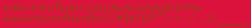EpsiloncttNormal Font – Brown Fonts on Red Background