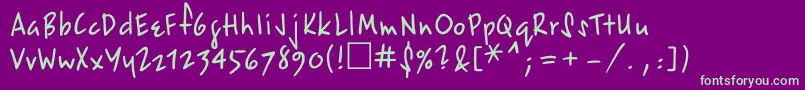 EpsiloncttNormal Font – Green Fonts on Purple Background