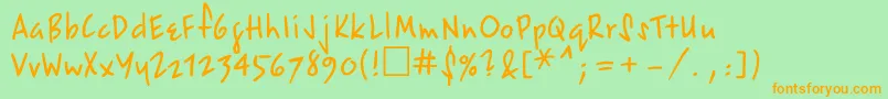 EpsiloncttNormal Font – Orange Fonts on Green Background