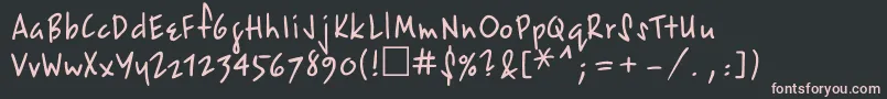 EpsiloncttNormal Font – Pink Fonts on Black Background
