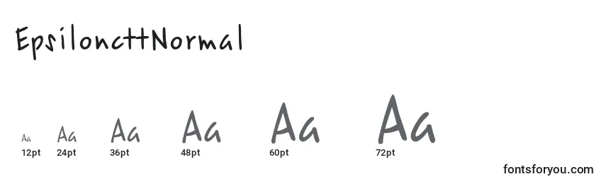 Размеры шрифта EpsiloncttNormal