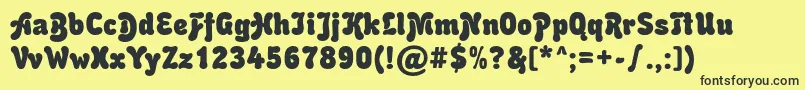 Karollablackc Font – Black Fonts on Yellow Background