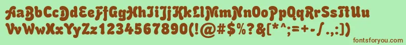 Karollablackc Font – Brown Fonts on Green Background