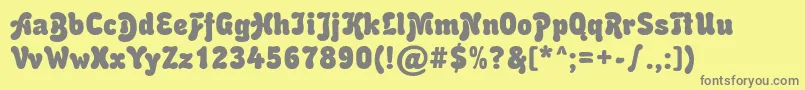 Karollablackc Font – Gray Fonts on Yellow Background