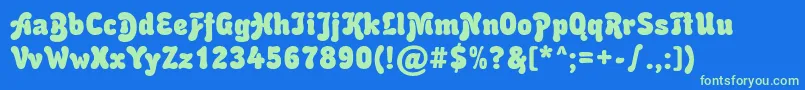 Karollablackc Font – Green Fonts on Blue Background