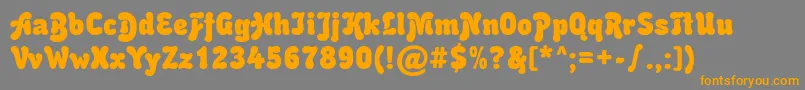 Karollablackc Font – Orange Fonts on Gray Background