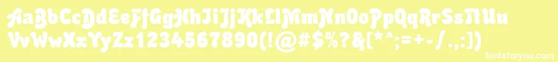 Karollablackc Font – White Fonts on Yellow Background