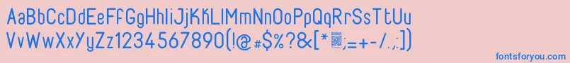 FabioloRegular-Schriftart – Blaue Schriften auf rosa Hintergrund