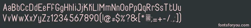 フォントFabioloRegular – 黒い背景にピンクのフォント