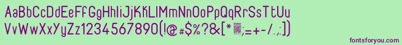 Police FabioloRegular – polices violettes sur fond vert