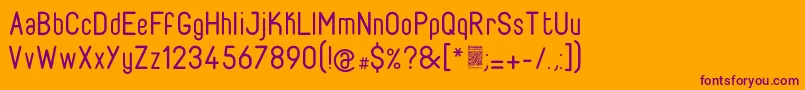 FabioloRegular Font – Purple Fonts on Orange Background