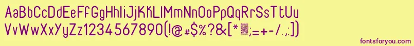 FabioloRegular Font – Purple Fonts on Yellow Background