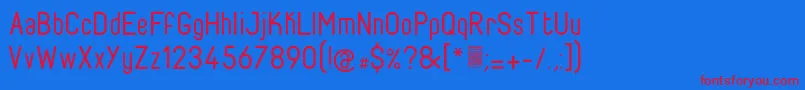 FabioloRegular Font – Red Fonts on Blue Background