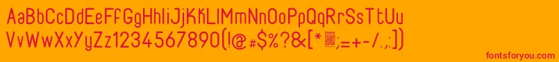 FabioloRegular Font – Red Fonts on Orange Background