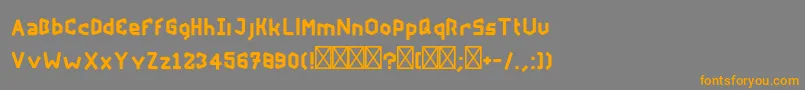 RockfireRegular-Schriftart – Orangefarbene Schriften auf grauem Hintergrund