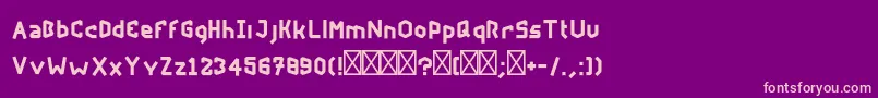 RockfireRegular Font – Pink Fonts on Purple Background